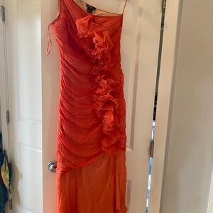 Vineet Bahl Elegant Orange Ruffled Dress